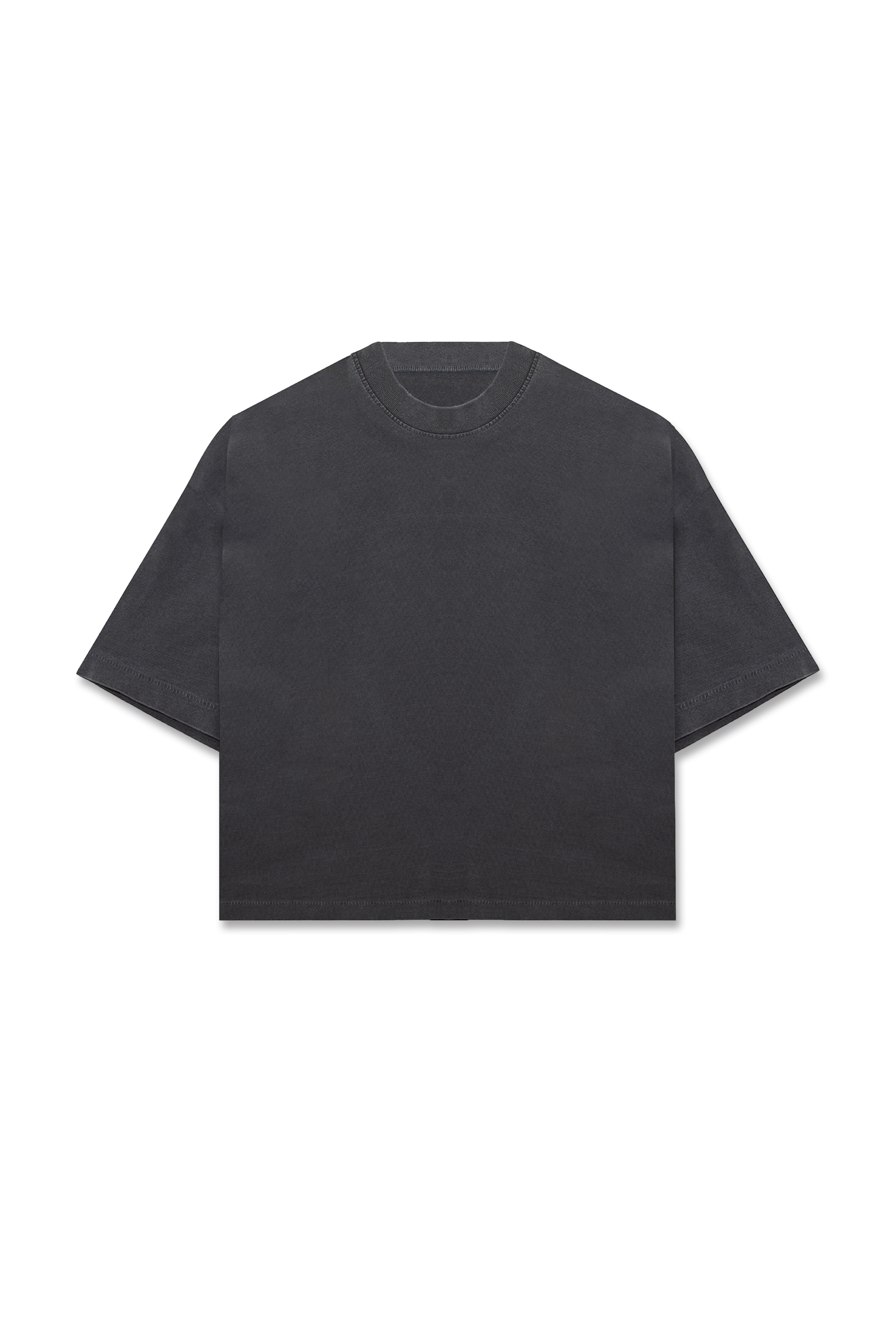 VINTAGE BLK CROP TEE