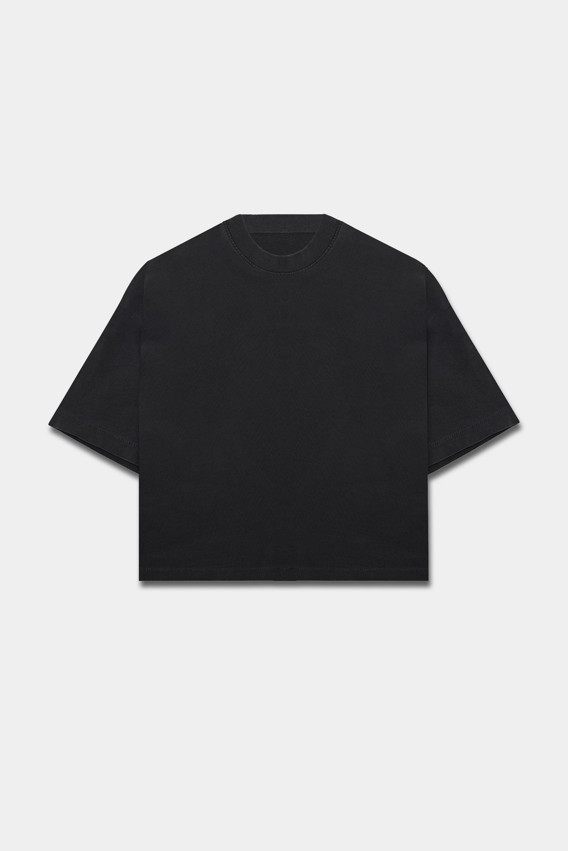 BLACK CROP T-SHIRT
