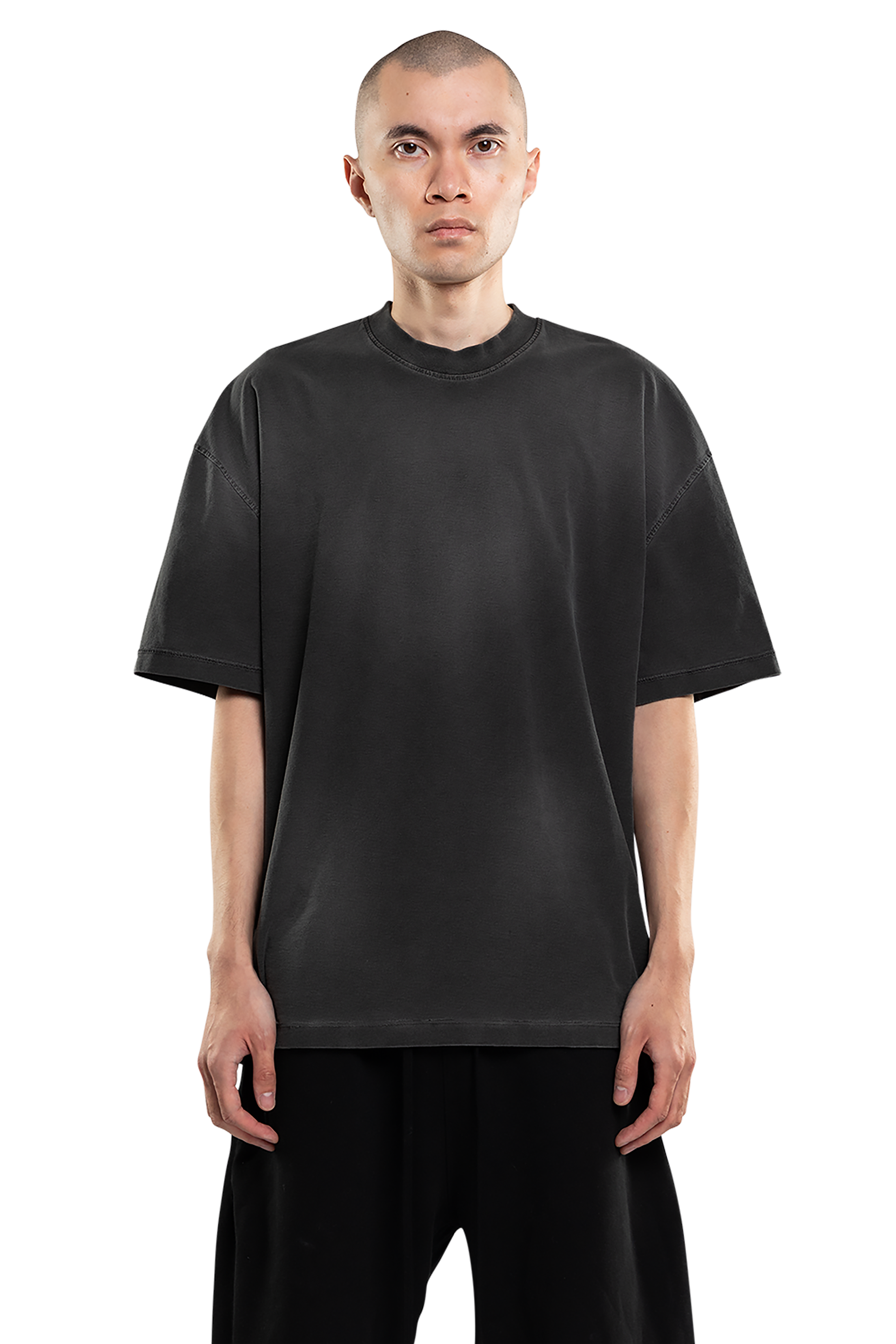 ★032c★ U SEOUL TSHIRT FADED BLACK SEOUL TSHIRT FADED BLACK 032c Luster Fitted T-Shirt - Faded Black - SS24-C-1060
