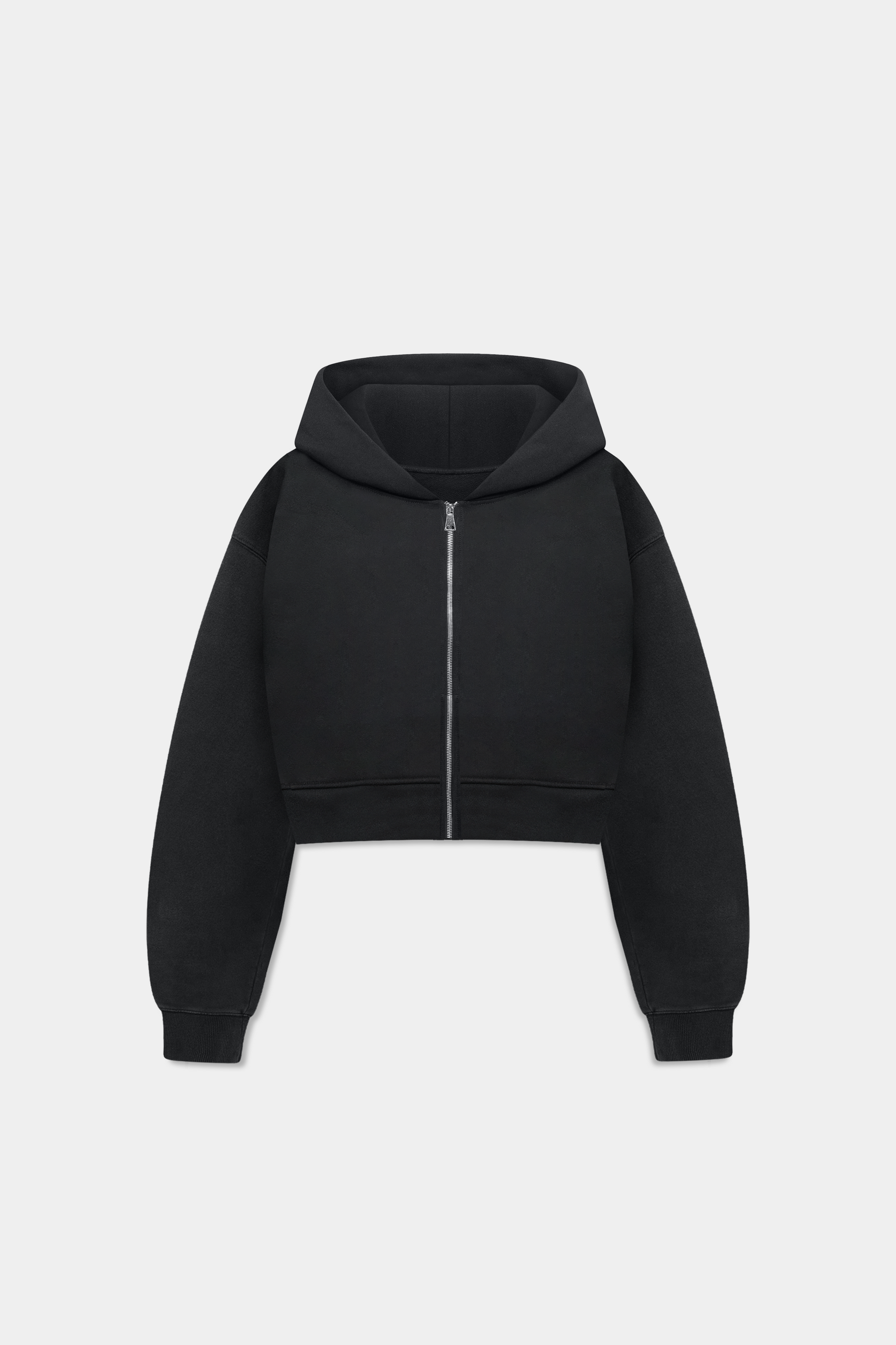 WOMEN'S CROP ZIP HOODIE